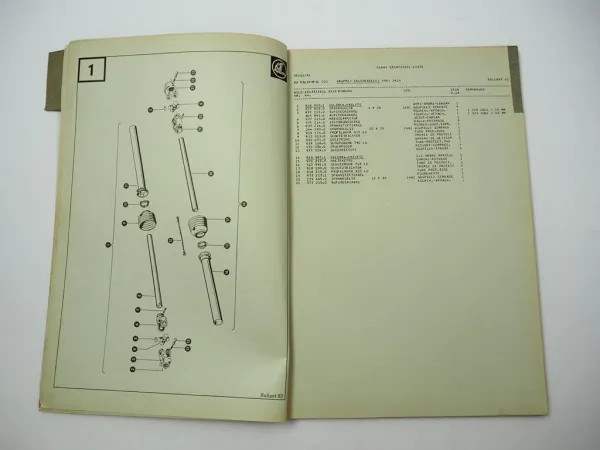 Claas Rollant 62 Rundballenpresse Ersatzteilliste Spare Parts List 1981