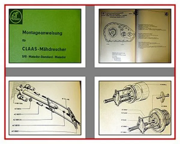 Claas SFB Matador Standard Mähdrescher Reparaturhandbuch Werkstatthandbuch