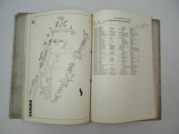 Claas Sprint 330S 440S Ladewagen Ersatzteilliste Spare Parts List 1985