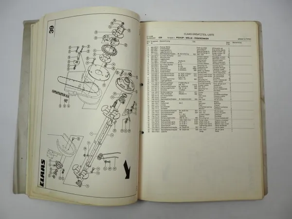 Claas Sprint 330S 440S Ladewagen Ersatzteilliste Spare Parts List 1989