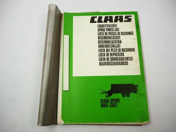 Claas Sprint 330S 440S Ladewagen Ersatzteilliste Spare Parts List 3/1985