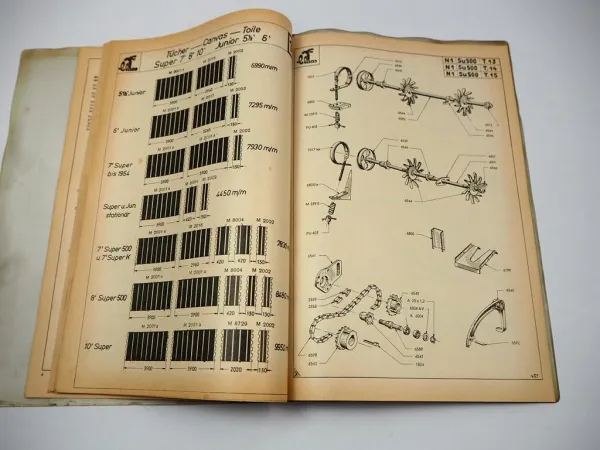Claas Super 500 Strohpresse für Schlepperanbau Betriebsanleitung Ersatzteilliste
