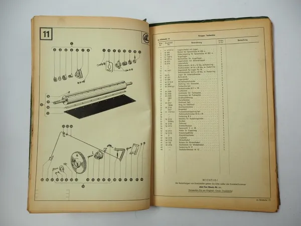 Claas Super Automatic Mähdrescher Betriebsanleitung Ersatzteilliste 1961