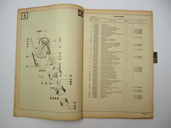 Claas Trabant Hochdruckpresse Ersatzteilliste Ersatzteilkatalog ca. 1970er Jahre