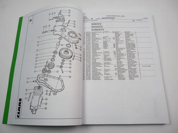 Claas Unitrac ST30 ST40 Ersatzteilliste Spare Parts Ersatzteilkatalog