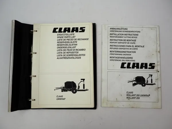 Claas Uniwrap Presse Ersatzteilliste Parts List Liste de Pieces de Rechange 2001