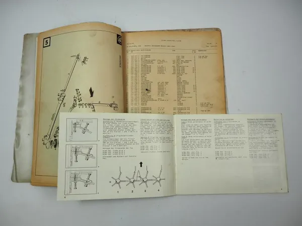 Claas W WA 540 Heuwender Betriebsanleitung Ersatzteilliste 1980/84