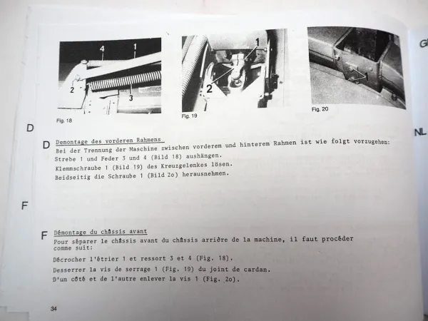 Claas WM 24 25 Mähwerk Betriebsanleitung Bedienungsanleitung Operators Manual 1979