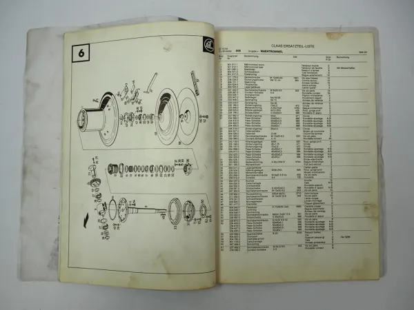 Claas WM 24 Ersatzteilliste Spare Parts List Liste de pieces de rechange Nov. 1984
