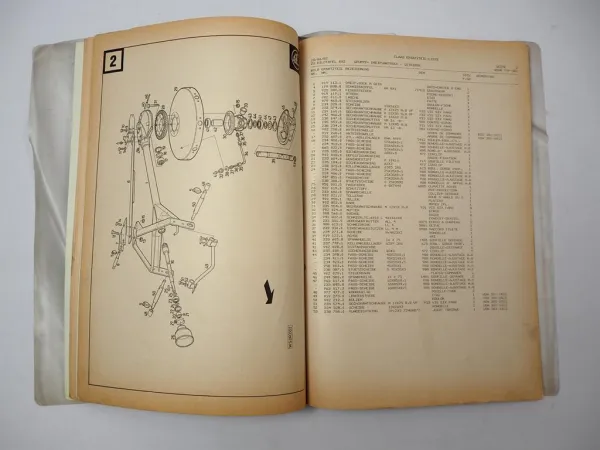 Claas WSDR WS 310 R Schwader Ersatzteilliste Liste de Pieces de Rechange 1981/83