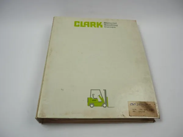 Clark CDP 20 30 Gabelstapler Betriebsanleitung Ersatzteilliste Getriebe HR28320