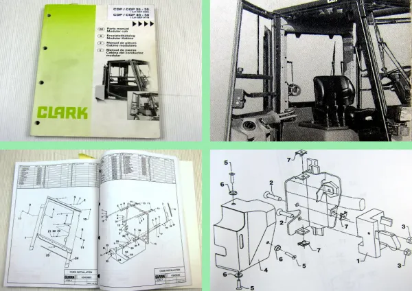 Clark CDP CGP 25-35 40-50 Kabine Ersatzteilliste Parts list Catalogue Pieces