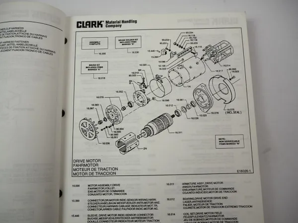 Clark CTM 10 20 CEM 12S 20S Gabelstapler Ersatzteilliste Parts List 1998