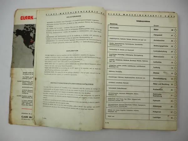 Clark DC 70 80 Gabelstapler Ersatzteilliste Parts List 1966