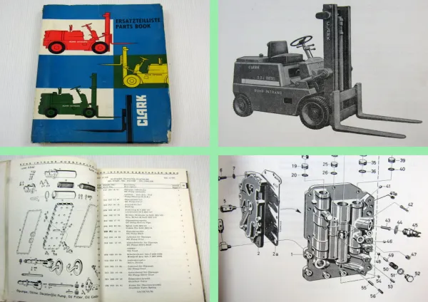 Clark DC70 Stapler Fork Lift Truck Spare Parts List Ersatzteilliste 10/1962