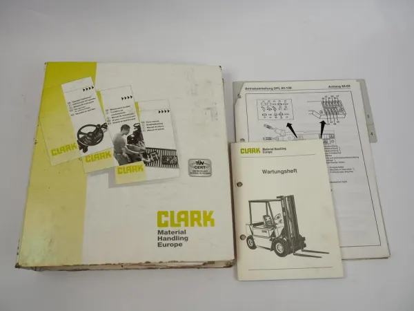 Clark DPL 80 100 120 163 Stapler Ersatzteilliste Parts Manual 1990