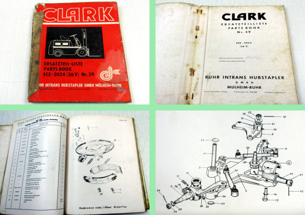 Clark ECE-2024 36V Gabelstapler Ersatzteilkatalog Ersatzteilliste Parts list