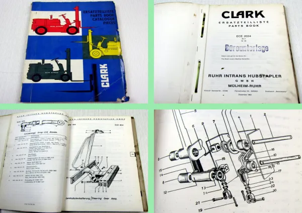 Clark ECE 2024 36V Gabelstapler Ersatzteilkatalog Ersatzteilliste Parts list 63