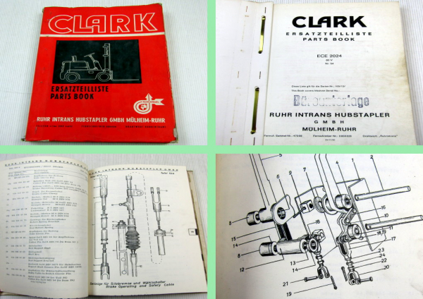 Clark ECE-2024 80V Gabelstapler Ersatzteilkatalog Ersatzteilliste Parts list