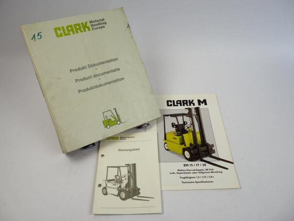 Clark EM 15 17 20 Gabelstapler Ersatzteilliste Parts Manual 1990