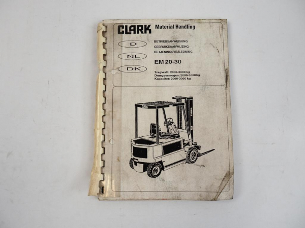 Clark EM 20 25 30 Gabelstapler Betriebsanweisung 1994