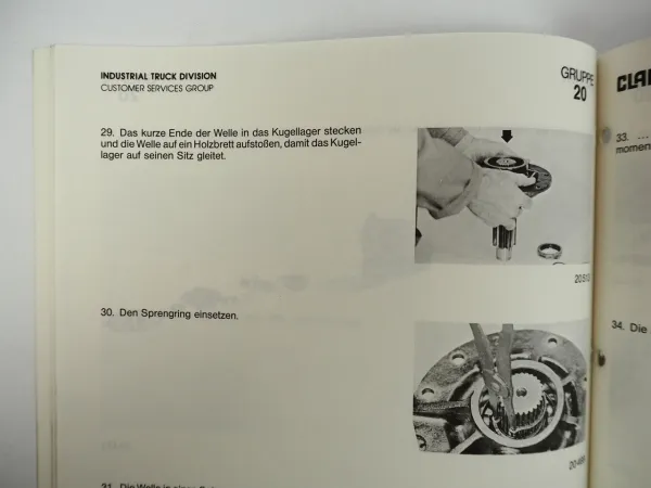 Clark Gabelstapler Antrieb Halbachsen Reparaturanleitung Werkstatthandbuch 1981