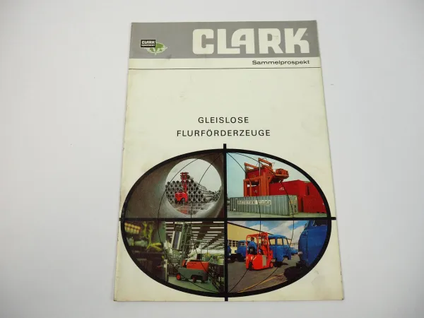 Clark Gabelstapler Hubwagen Flurförderfahrzeuge Gesamtprogamm Prospekt 1970