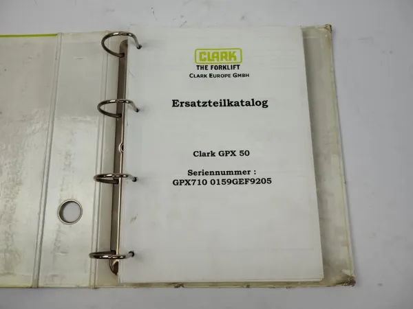 Clark GPX 710 Stapler Ersatzteilliste Parts Manual 2007