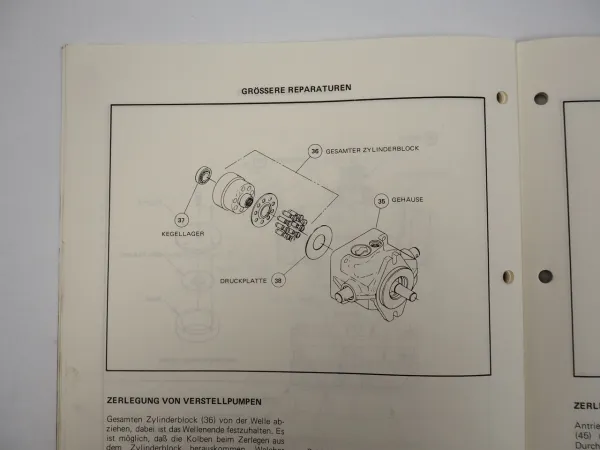 Clark H500 Hydrostatisches Getriebe Reparaturanleitung Werkstatthandbuch 1976