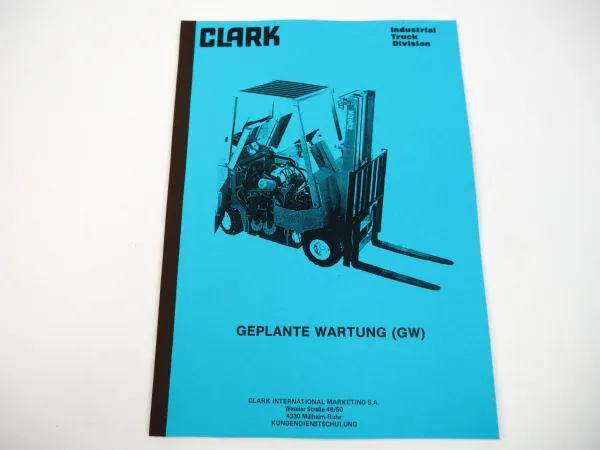 Clark H500 Y20 Y25 Y30 Geplante Wartung Wartungsanleitung 1977