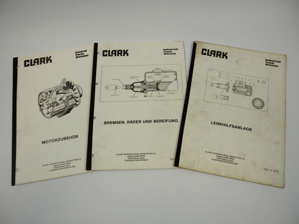 Clark H500Y 20 25 30 33 Gabelstapler Bremsen Räder Lenkung Schaltplan Schulung