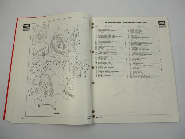 Clark HR28310 Dreiganggetriebe Transmission Wartung Werkstatthandbuch 1974