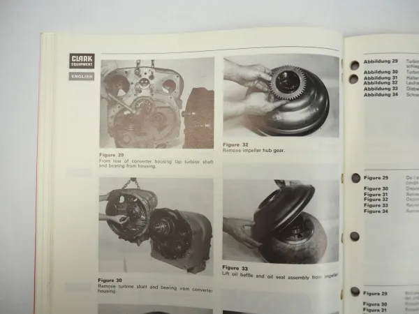 Clark HR28310 Dreiganggetriebe Transmission Wartung Werkstatthandbuch 1974