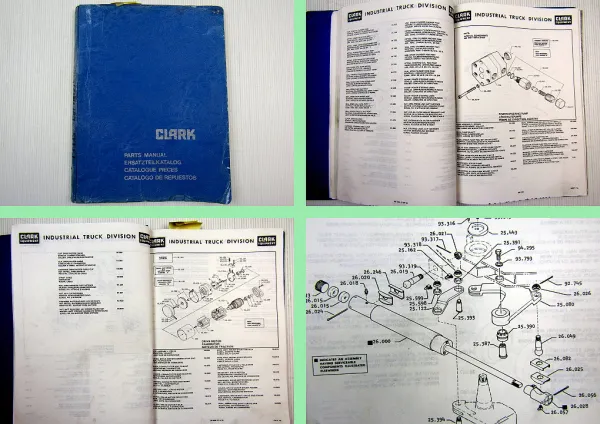 Clark TM145 Gabelstapler Ersatzteilkatalog & Schaltplan 1982 Parts Book