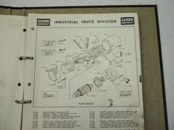 Clark TW20 Typ 125 Gabelstapler Ersatzteilliste Schaltplan Parts Book ca. 1977