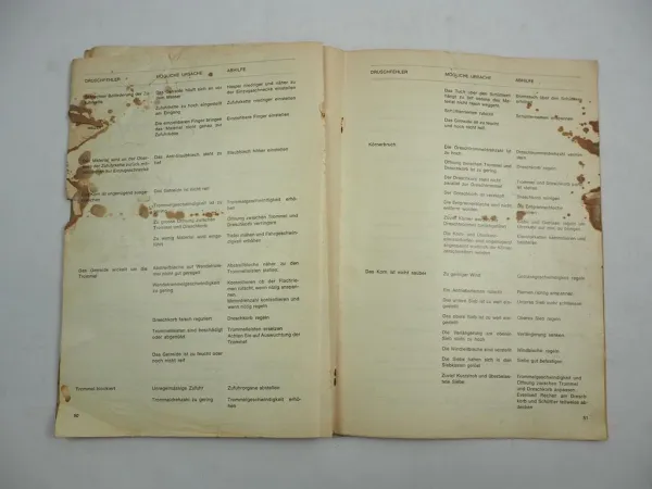 Clayson 122 Mähdrescher Betriebsanleitung Wartung ca. 1970 Original