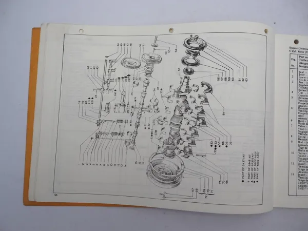 Clayson Ford 2700 2701 2703 2704 E C Dieselmotor Ersatzteilliste Parts List 1970