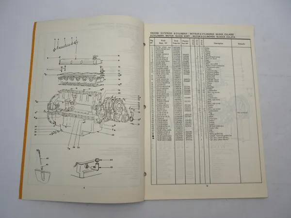 Clayson Ford 2700 2712E 2713E 2715E Dieselmotor Ersatzteilliste Parts List 1971