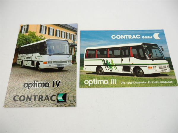 Contrac Caetano Optimo Kleinbus auf Toyota Fahrgestell 2x Prospekt 1980/90er