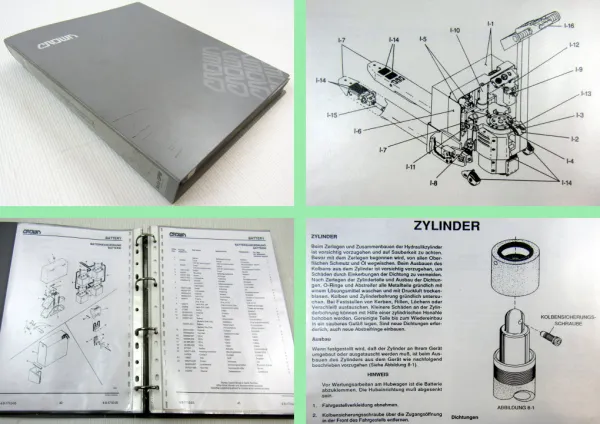 Crown GPW Serie Hubwagen Ersatzteilliste Werkstatthandbuch Wartung ca 1987