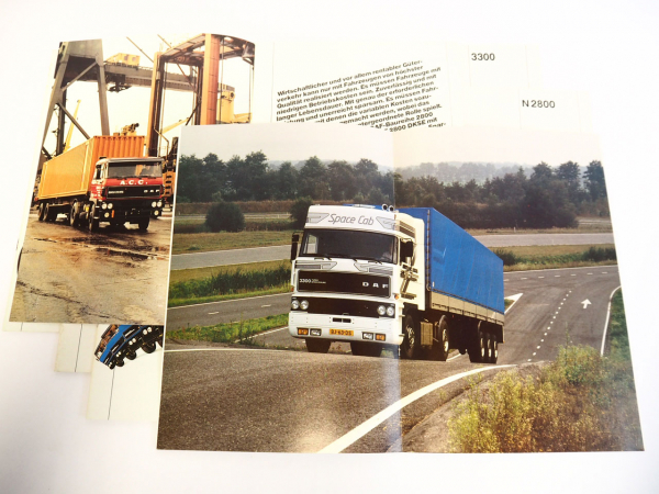DAF 2100 2300 2500 2800 N2800 3300 Truck LKW 7x Prospekt ca. 1980