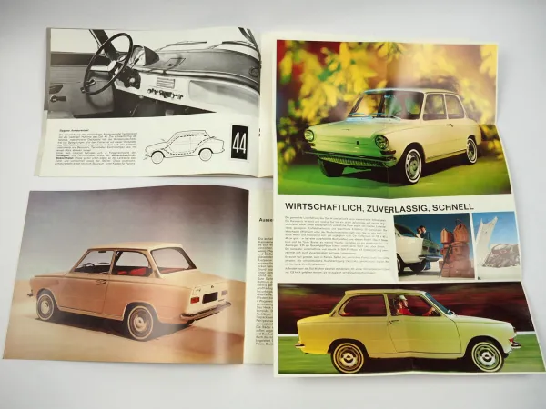 DAF 44 PKW 4x Prospekt ca. 1966