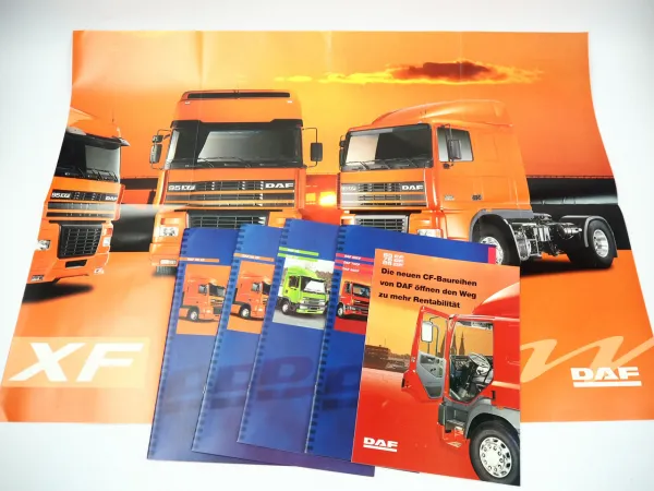DAF 45 55 65CF 75CF 85CF 95XF Baureihe LKW 6x Prospekt 1997 bis 2000