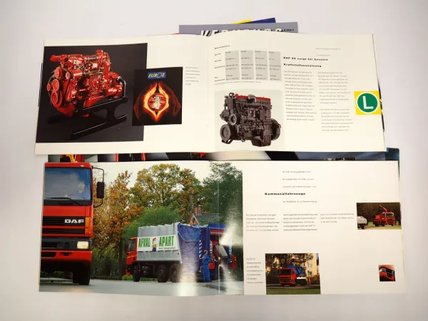 DAF 45 65 85 75 95 400 Baureihe LKW 12x Prospekt 4x Testbericht 1990er Jahre