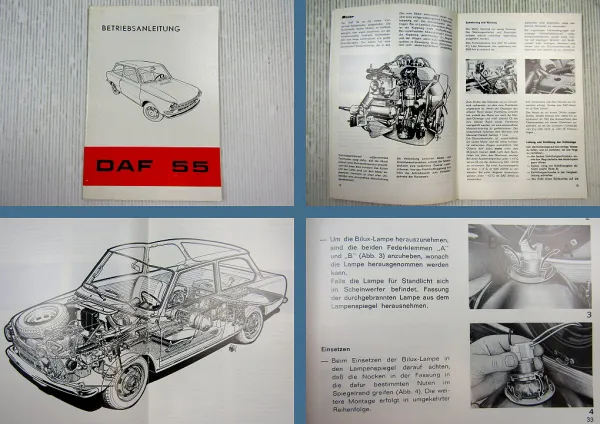 DAF 55 + Kombi Betriebsanleitung Bedienungsanleitung 1971