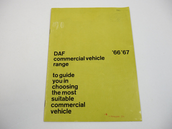 DAF Bus LKW Truck Produktprogramm Prospekt Brochure 1966/67