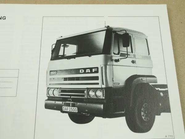 DAF F2100 F2300 F2500 Trucks LKW Betriebsanleitung Bedienung und Wartung