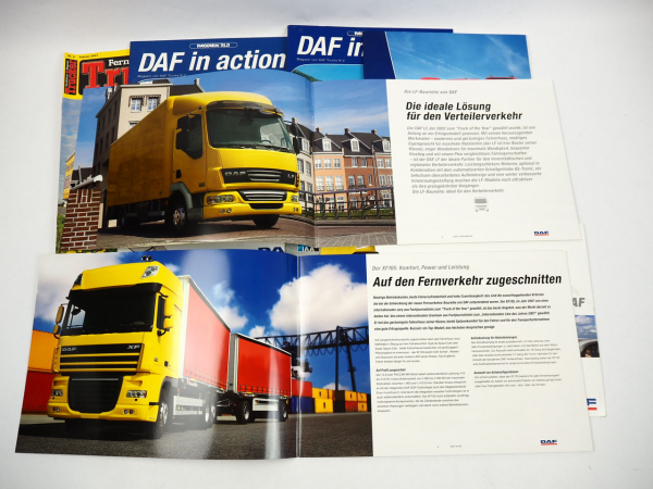 DAF LF CF Baureihe XF105 LKW 8x Prospekt Poster Magazin 2004 bis 2011