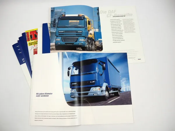 DAF LF CF XF Baureihe LKW 8x Prospekt 2x Testbericht 2000 bis 2006
