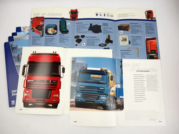 DAF LF CF XF Baureihe LKW 8x Prospekt 2x Testbericht 2000 bis 2006